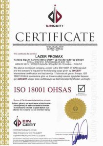 ISO 18001 OHSAS BELGESİ